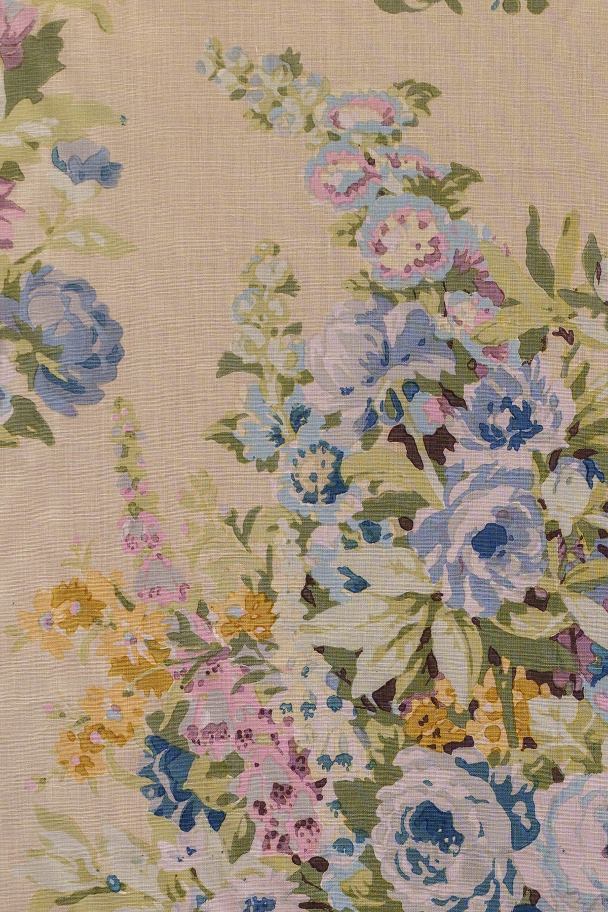 Apperley Bouquet Hand-Block Fabric by Jean Monro in Spring