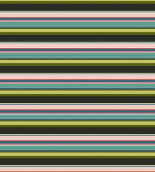 Arena Stripe Fabric by Arley House Coral