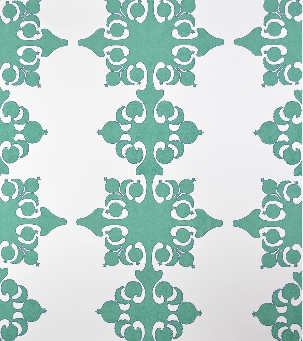 Argentine Greens Charcoal on Almost White wallpaper by Home Couture