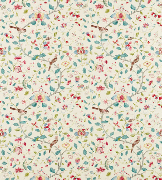 Aril's Garden Fabric by Sanderson Blue Clay/Pink
