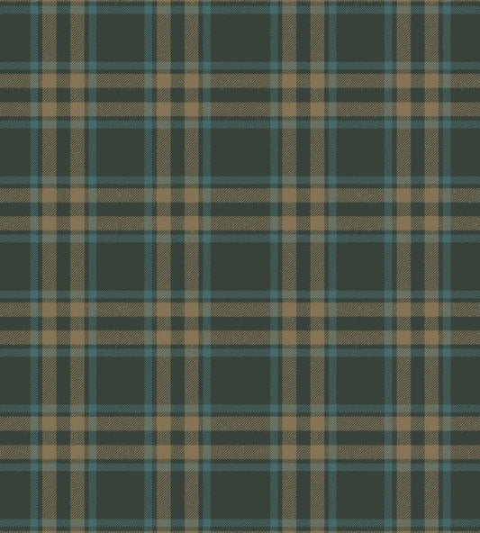 Arran Check Fabric by Arley House Midnight