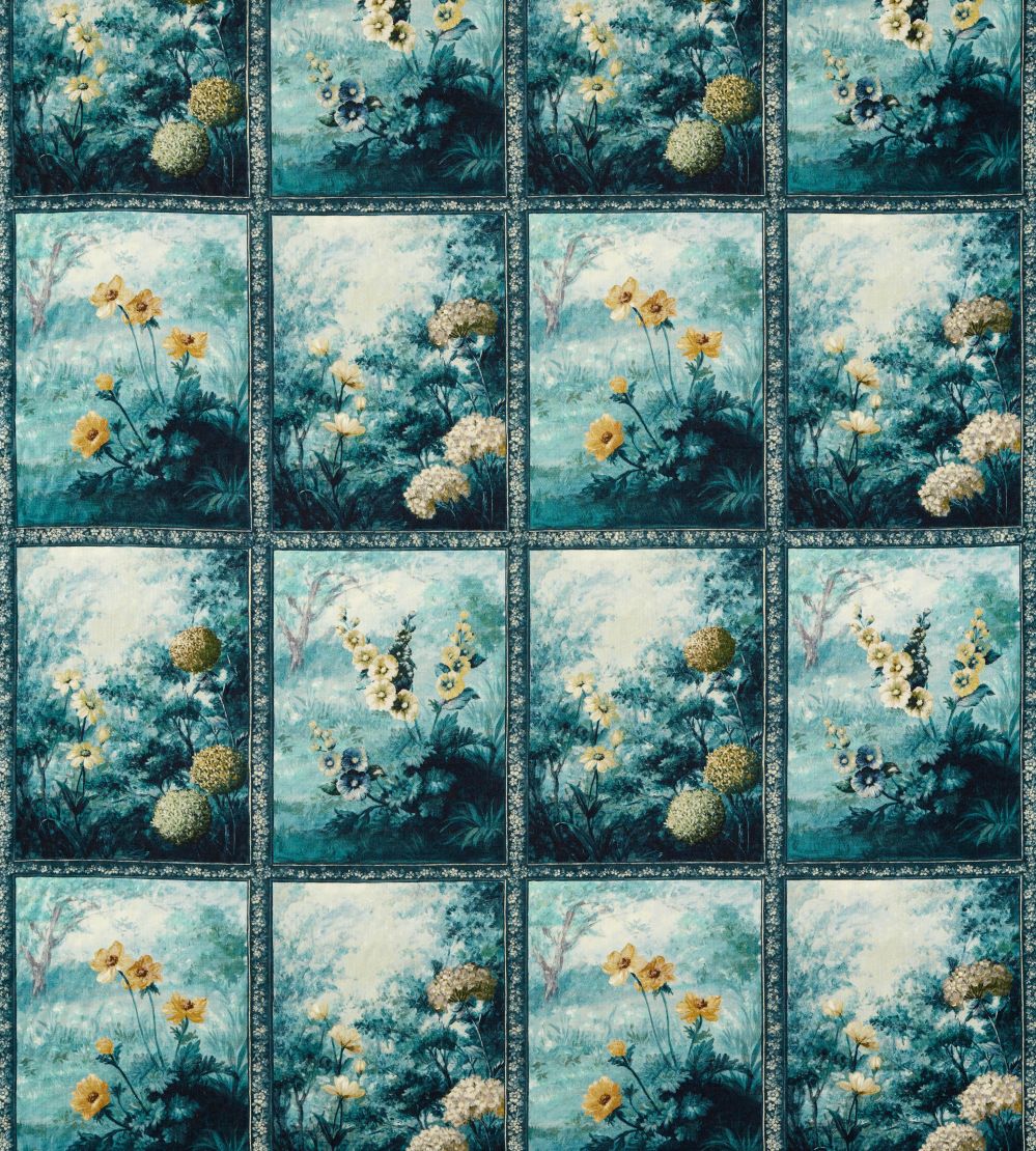 Artus Fabric by Clarke & Clarke Denim/Ochre