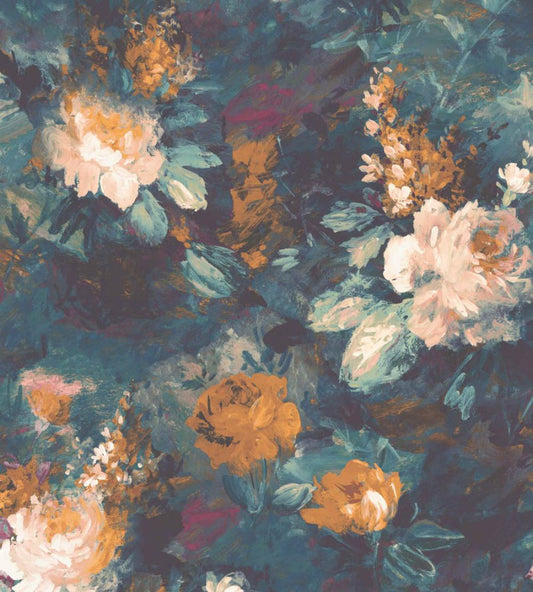 Ava Marika Mural by Woodchip & Magnolia Teal/Orange