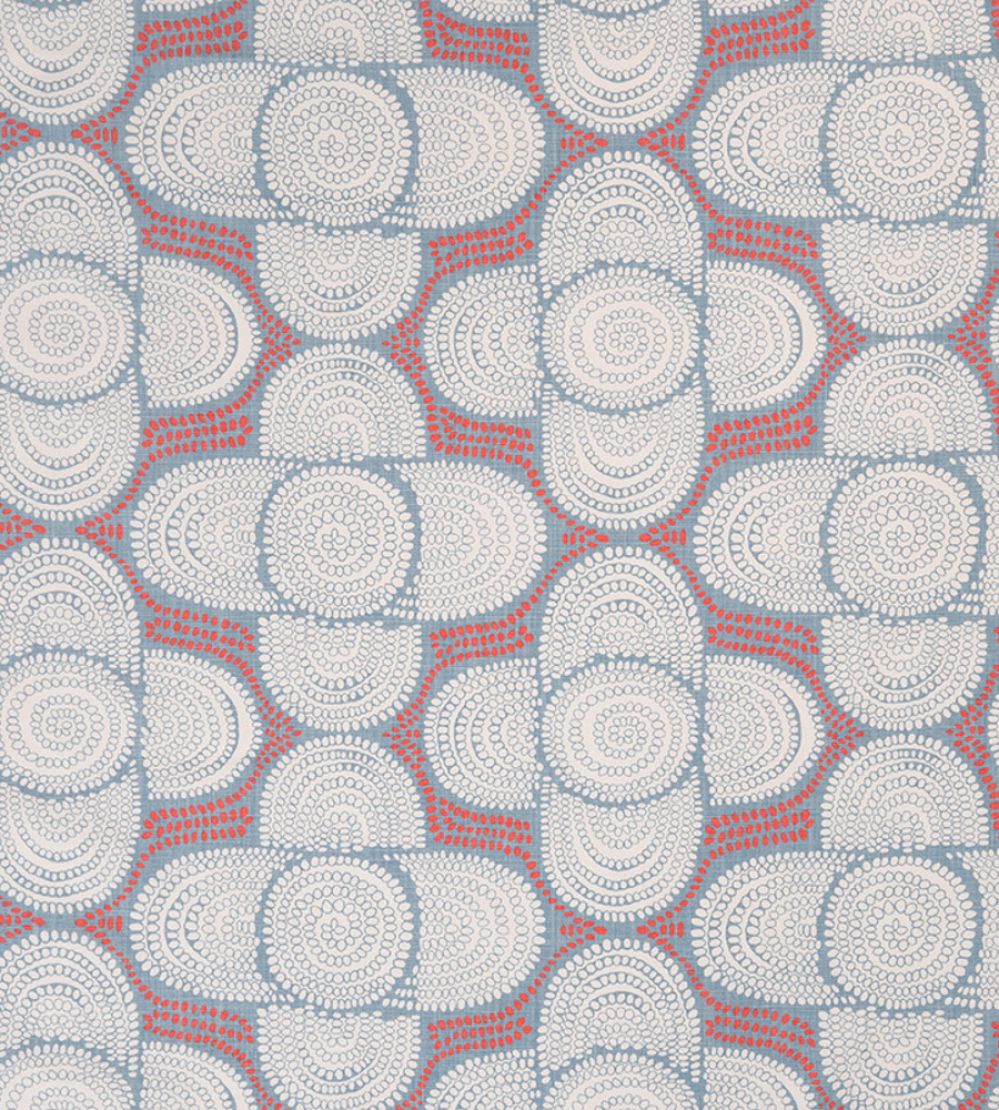 Azteque Fabric by Christopher Farr Cloth Coral