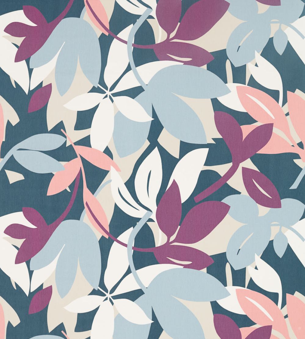 Baja Fabric by Scion Grape / Blush / Indigo