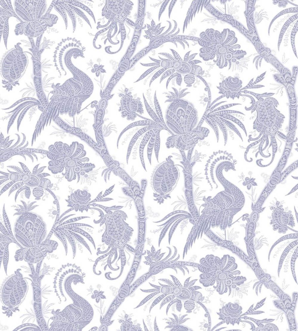 Balinese Peacock Wallpaper by Scalamandre Lavender