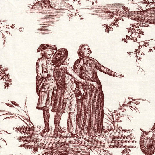 Ballon de Gonesse Toile Bistre fabric by Charles Burger