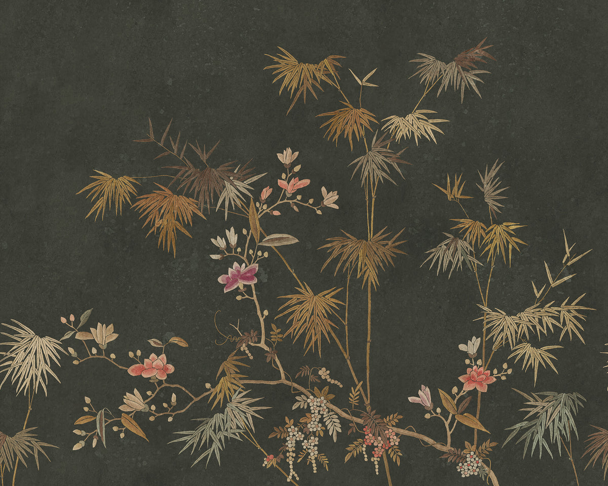 Bamboo Grove Dark mural by Sandberg