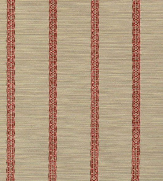 Bellagio Stripe Fabric by Zoffany Sandstone/Russet