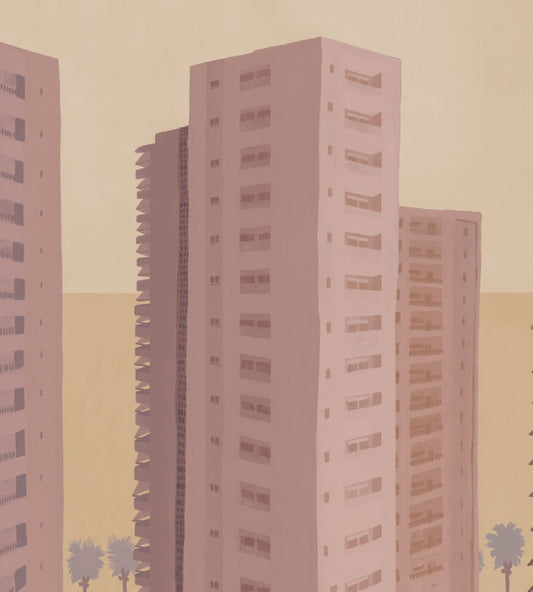 Benidorm Mural by Tres Tintas Pink