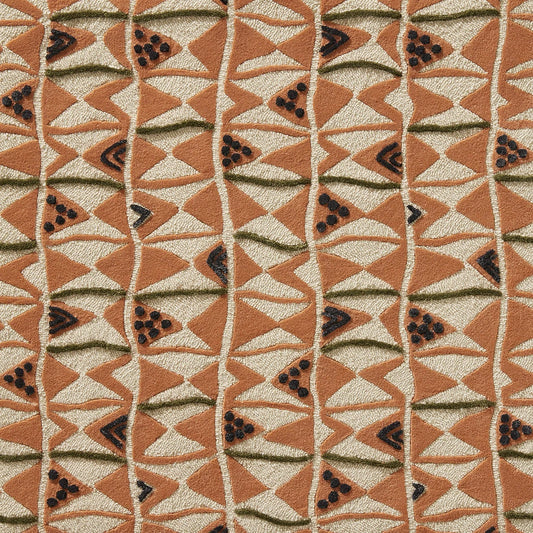 Benin Laine Rug by Le Manach in Pêche (LT111002)