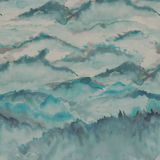 Beyond Mural by Phillip Jeffries in Forbidden Teal (PJ 7201)