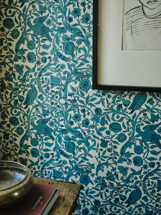 Bird Wallpaper by Watts 1874 in Dawn Chorus