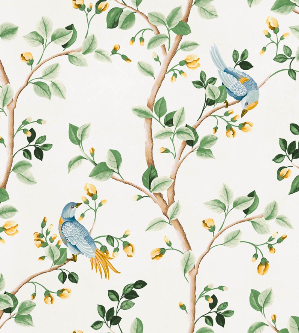 Birds Prosperity Wallpaper by Coordonne Swan