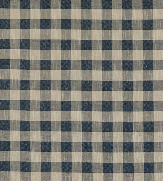 Block Check Fabric by Baker Lifestyle Indigo