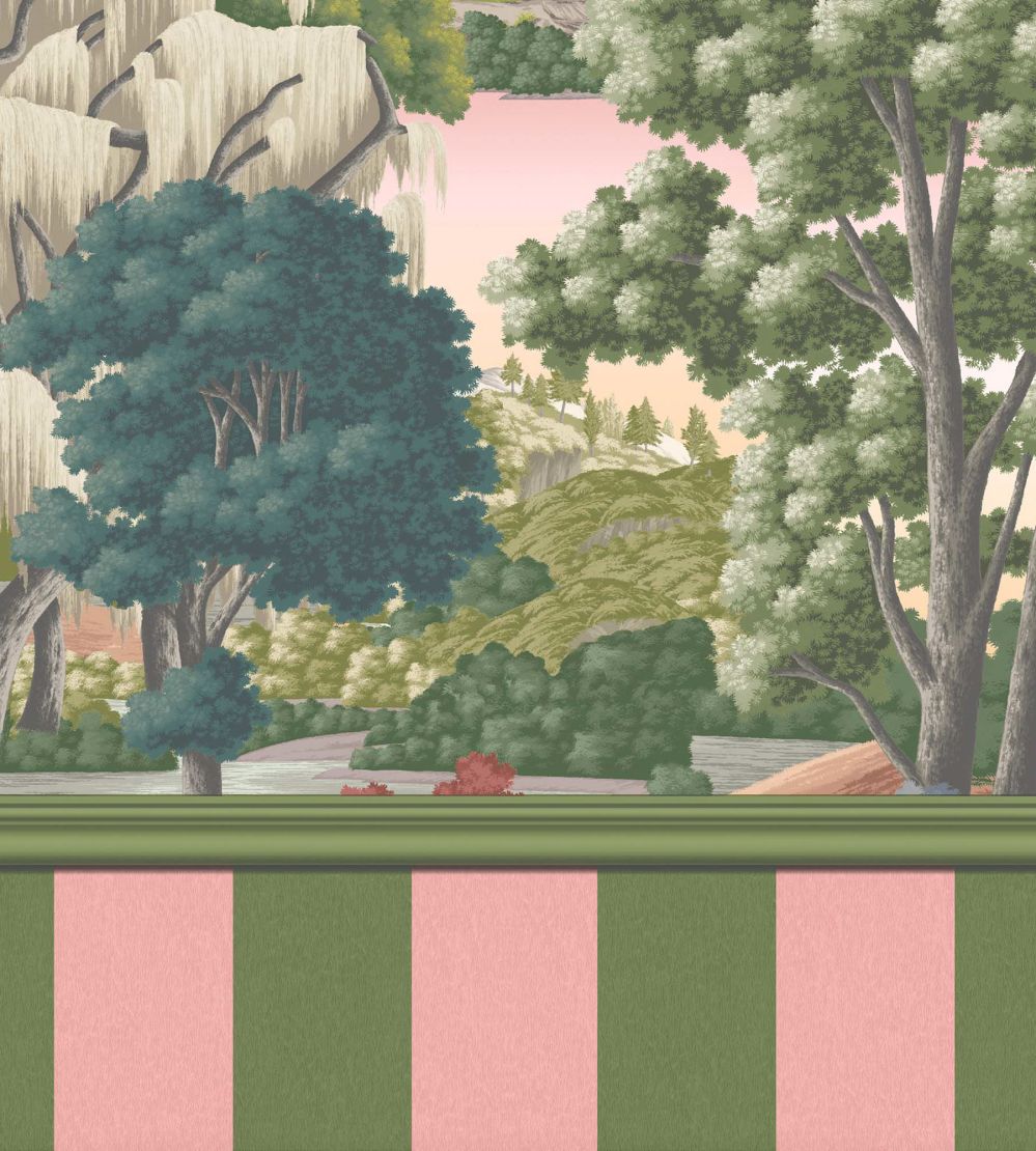 Bloomsbury Mural by Woodchip & Magnolia Pink Haze
