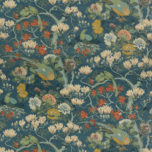 Rockbird velvet fabric by G P & J Baker in Teal