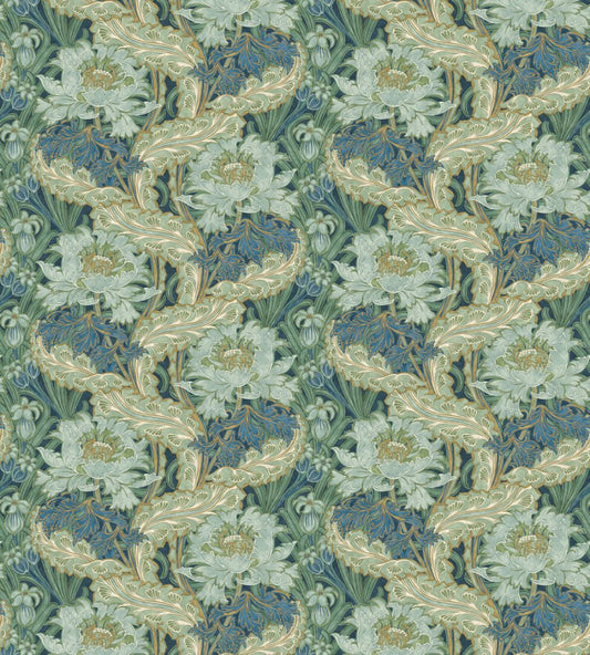 Brantwood Wallpaper by GP & J Baker Indigo/Teal