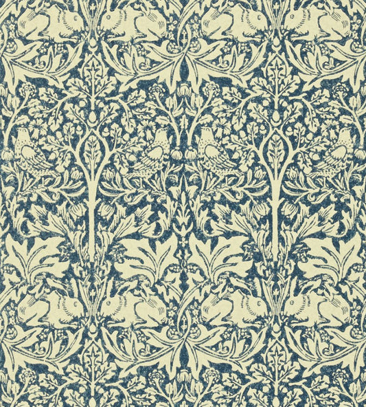 Brer Rabbit Wallpaper by Morris & Co Indigo/Vellum