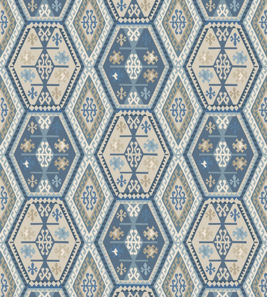 Buckland Wallpaper by Mulberry Home Blue