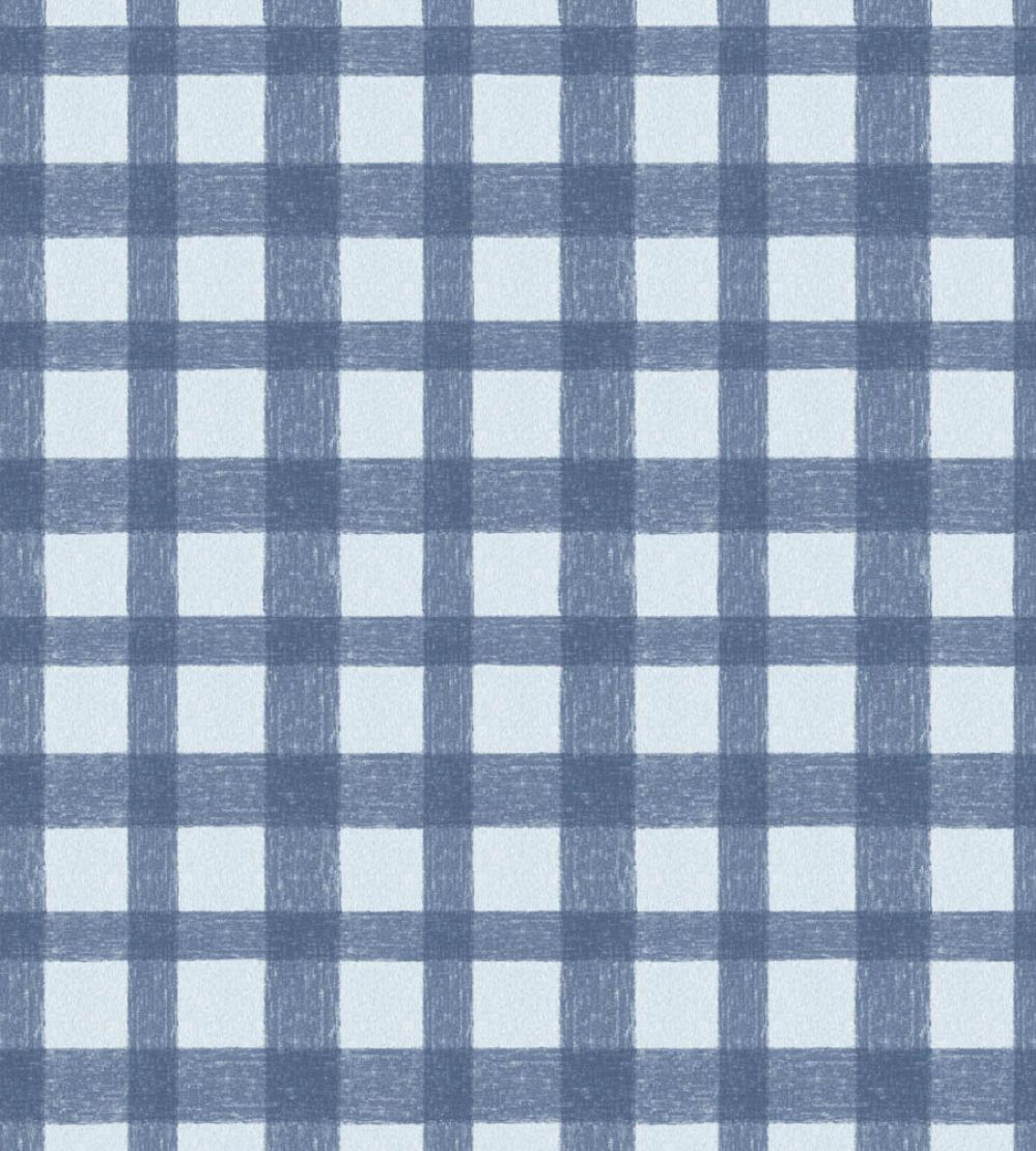 Buffalo Plaid Wallpaper by Woodchip & Magnolia Denim Blue