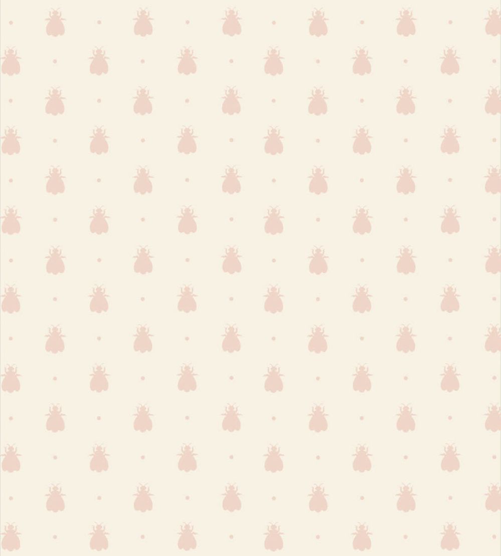 Bumble Bee Wallpaper by Farrow & Ball Pointing / Pink Ground