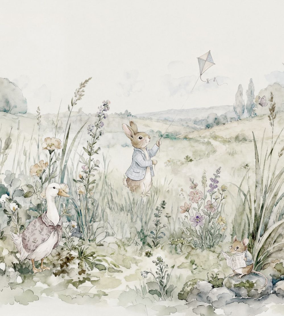 Bunnies Mural by Coordonne Indigo