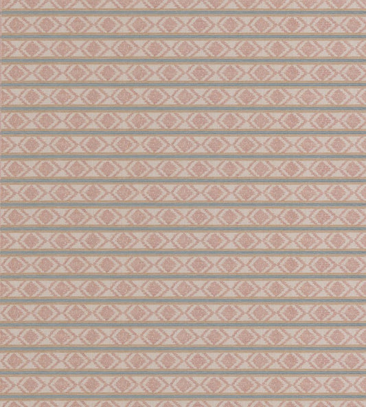 Burford Stripe Fabric by GP & J Baker Coral/Aqua
