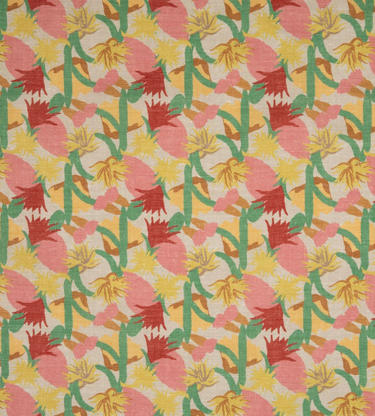 Cactus Flower Performance Fabric by Christopher Farr Cloth Limone