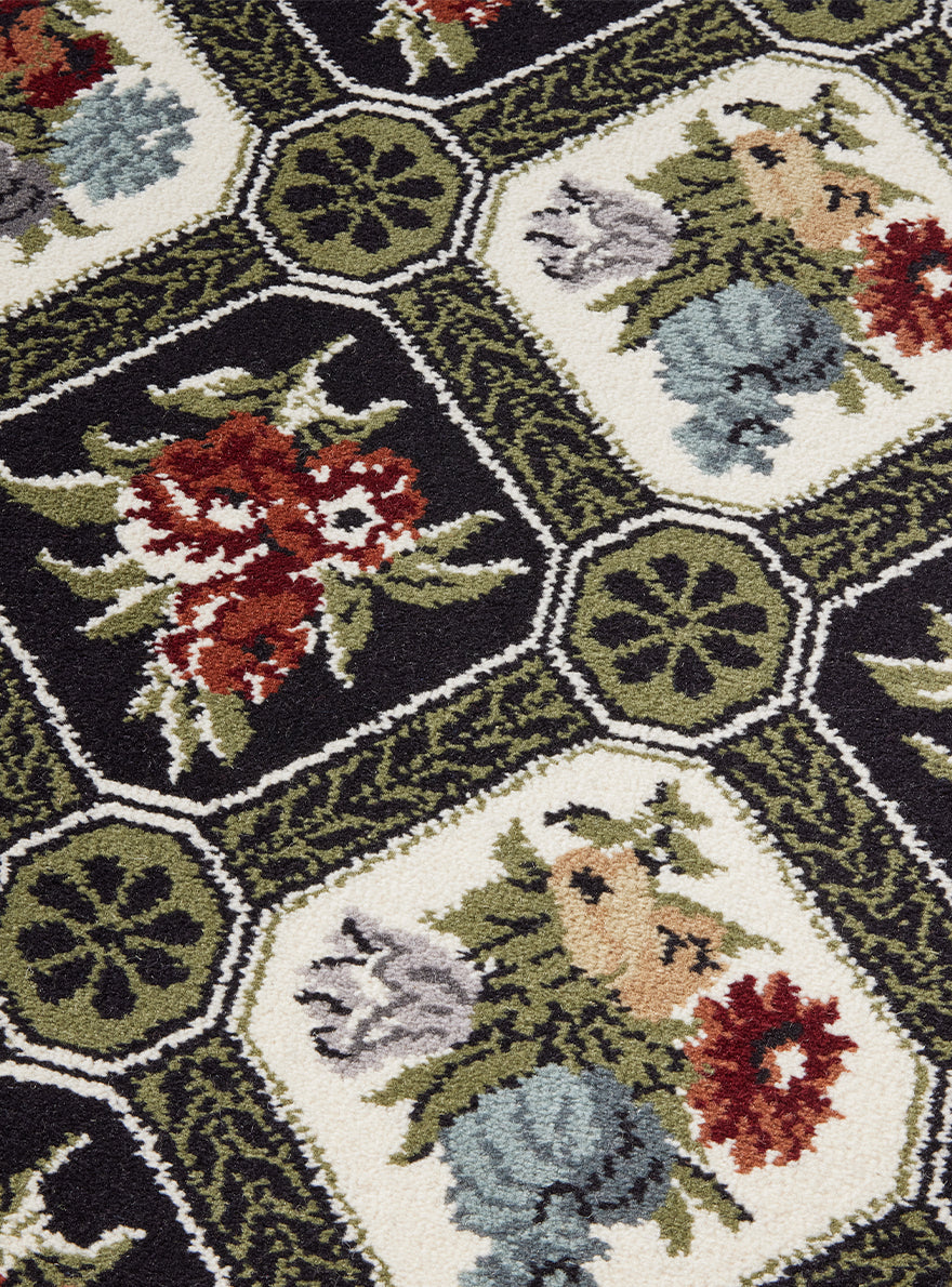 Caisson Bouquet Axminster Rug by Braquenié shown in a room setting (view 2)