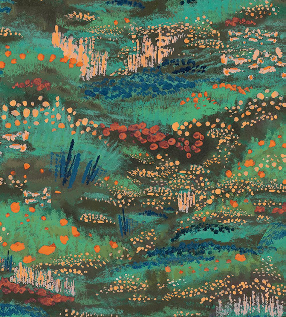 Camp Blau Wallpaper by Tres Tintas Dark green
