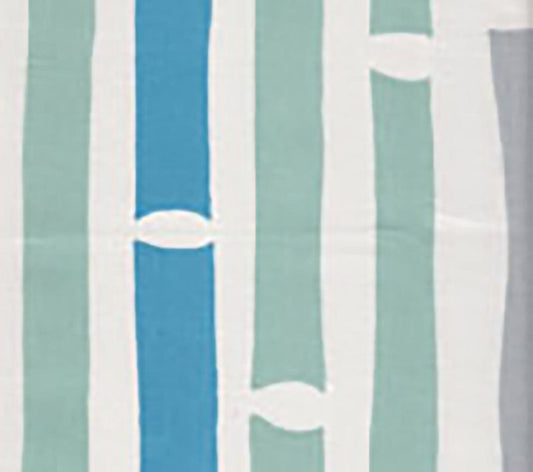 Cannes Multi Blues Grey Turquoise fabric by Alan Campbell