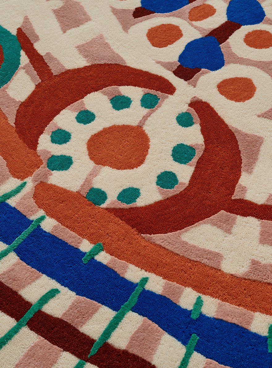 Carrousel Rug by Pierre Frey shown in a room setting (view 2)
