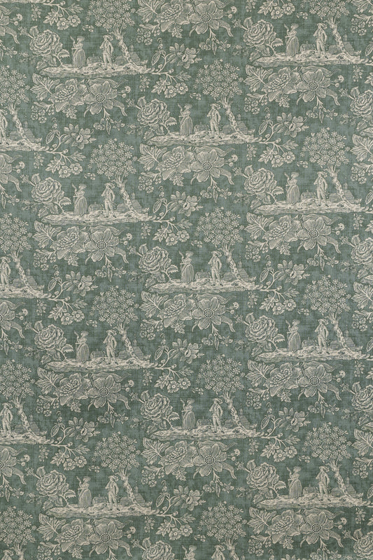Cecelia Toile Fabric by Jean Monro in Bottle