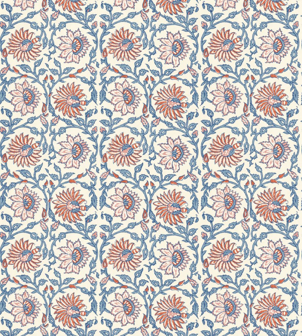 Cecily Wallpaper by GP & J Baker Red/Blue