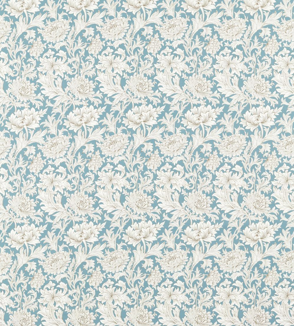 Chrysanthemum Toile Fabric by Morris & Co Slate