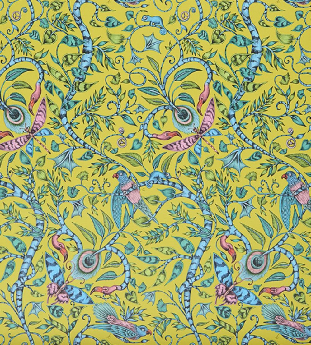 Emma J Shipley Rousseau Wallpaper by Clarke & Clarke Lime
