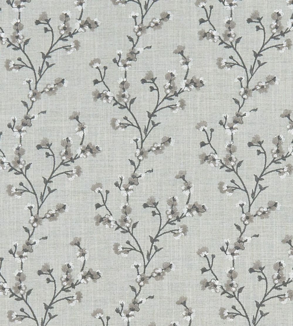 Blossom Fabric by Clarke & Clarke Silver