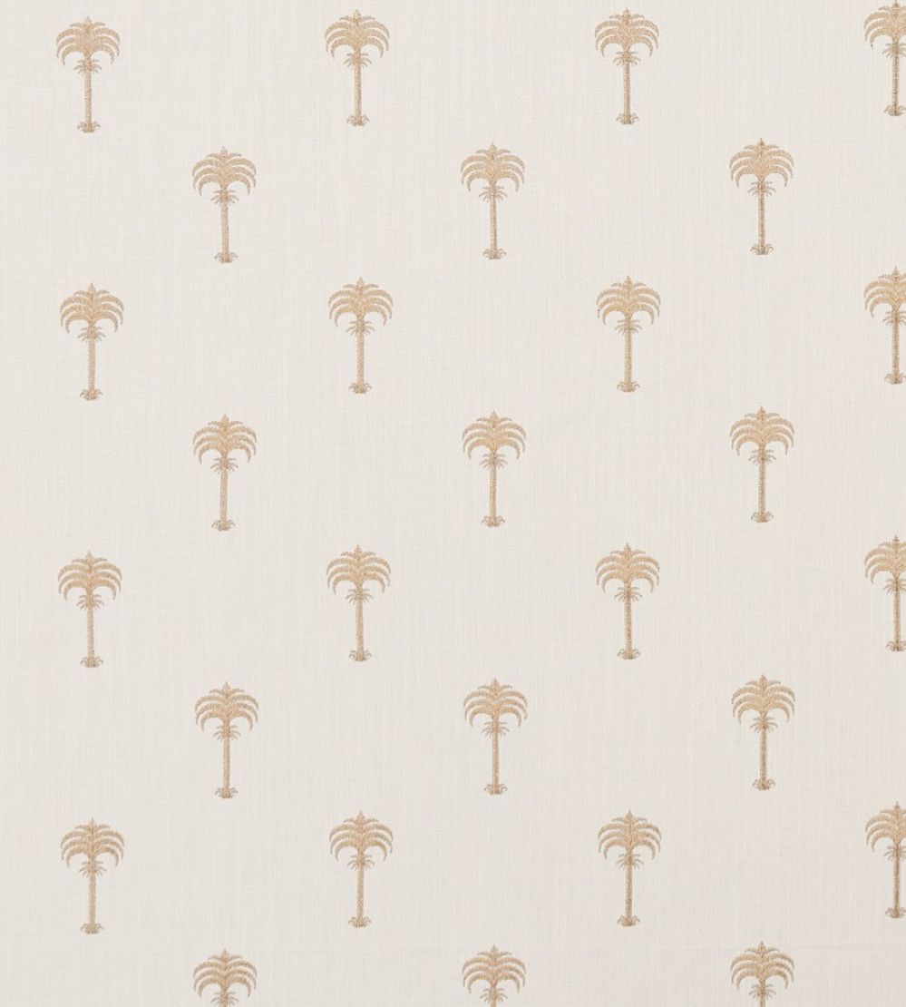 Menara Metallic Fabric by Clarke & Clarke Rose Gold/Ivory