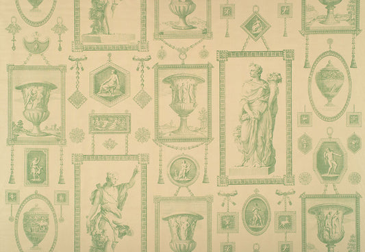 Classical Garden Toile Fabric by Nile & York in Green