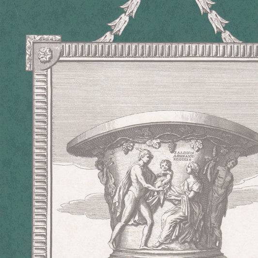 Classical Garden Wallpaper by Nile & York in Dark Green