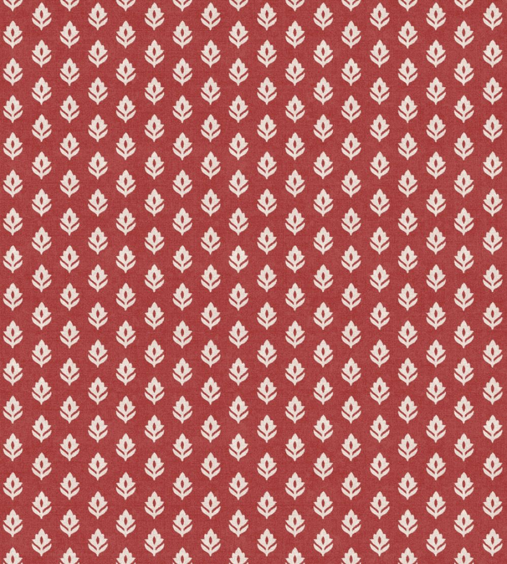 Clover Wallpaper by Coordonne Vermillion