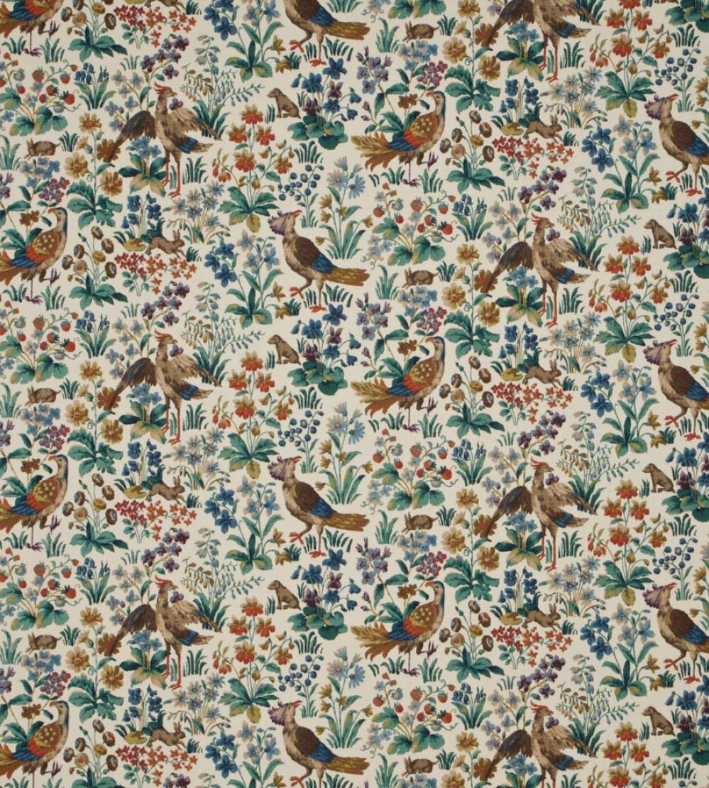 Cluny Fabric by Sanderson Cream/Brown Multi
