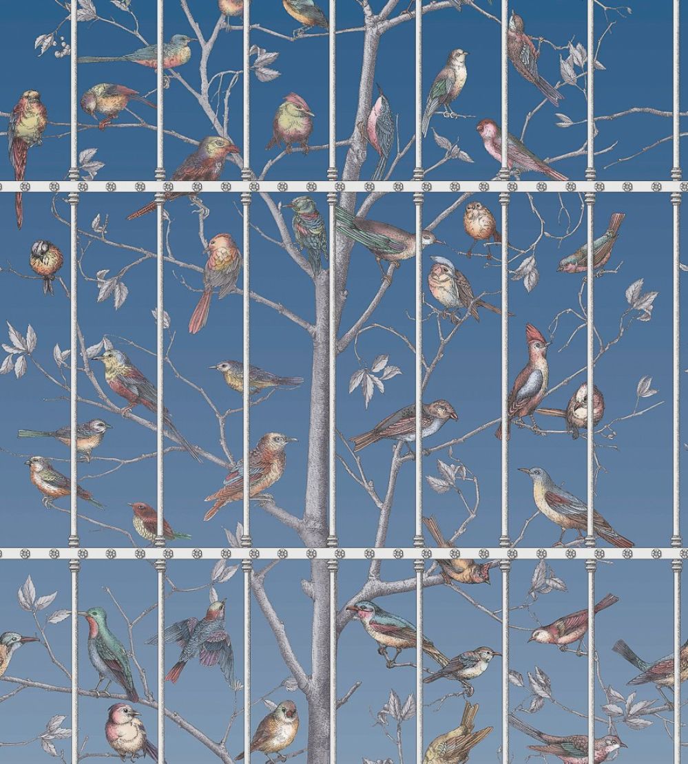Uccelli Mural by Cole & Son Cerulean Sky