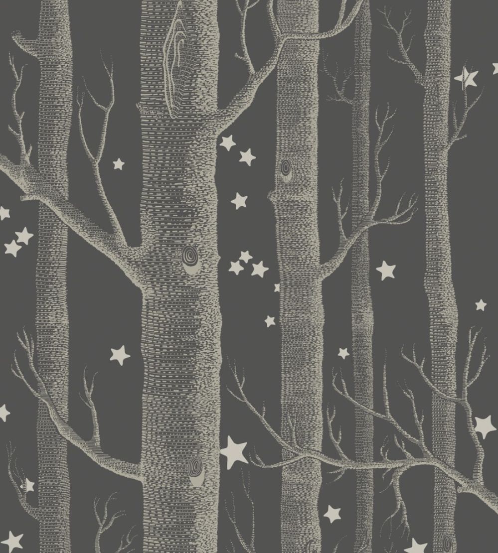 Woods & Stars Wallpaper by Cole & Son Charcoal