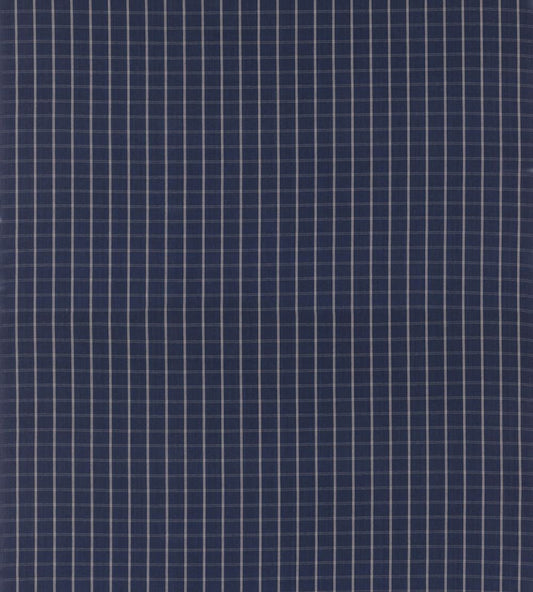 Compass Check Fabric by Mulberry Home Indigo