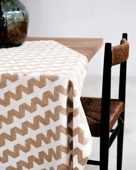 Cordal fabric by Coordonné in Arena, shown in a styled room