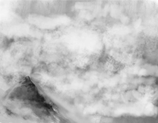 Core Bruma mural by Coordonné in Storm, flat pattern view