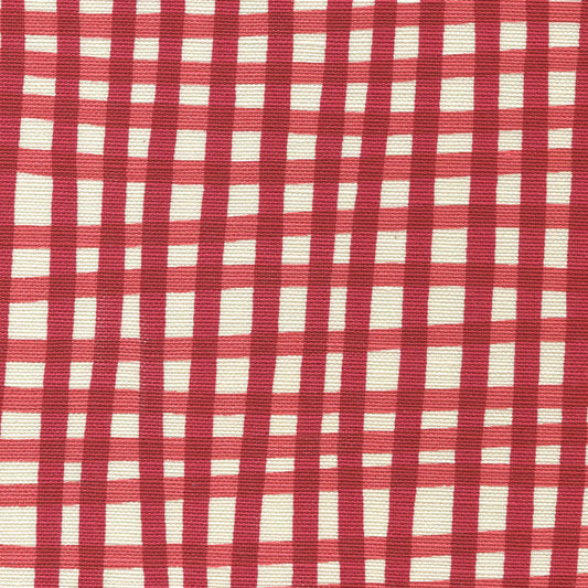 Country Check Light Red fabric by Alan Campbell