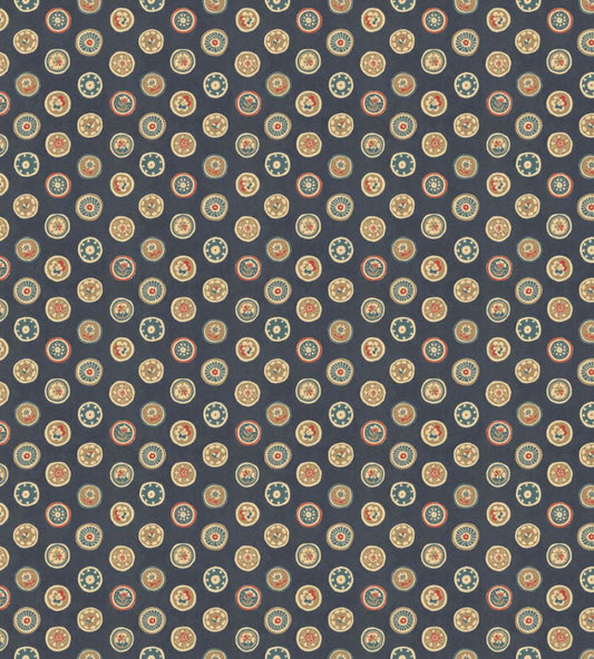 Court Buttons Wallpaper by GP & J Baker Indigo